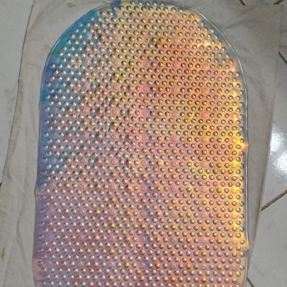 Holographic Iridescent Bath Mat Urban Outfitters
